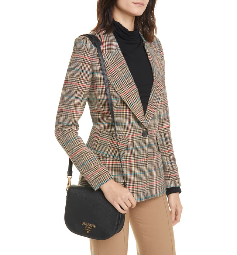 Prada Daino Messenger Leather Crossbody Bag