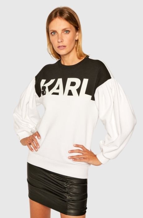 Women's Puffy Sleeve Logo Sweatshirt