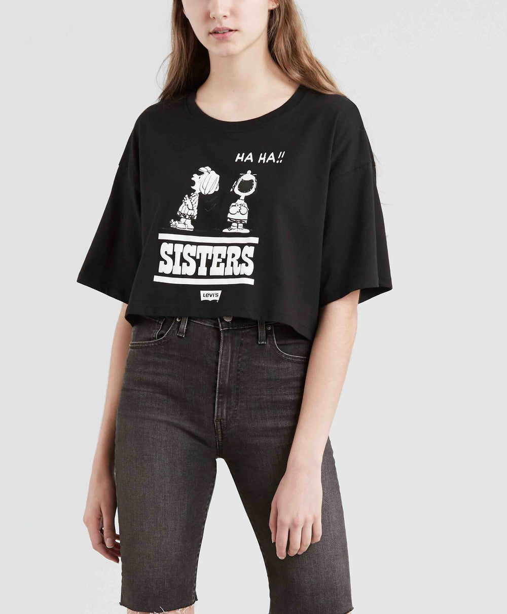 GRAPHIC CROP SLACKER TEE PEANUTS SISTER