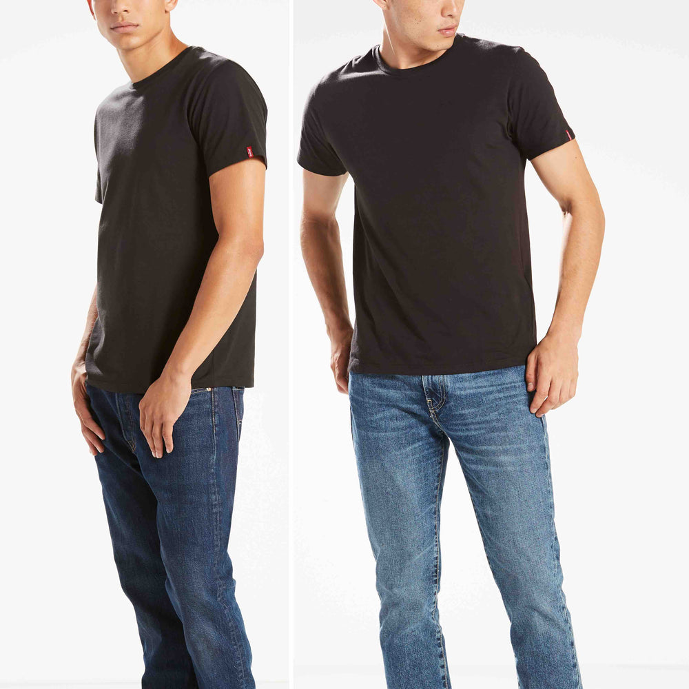 SLIM 2 PACK CREW TEE TWOPACK TEE BLACK