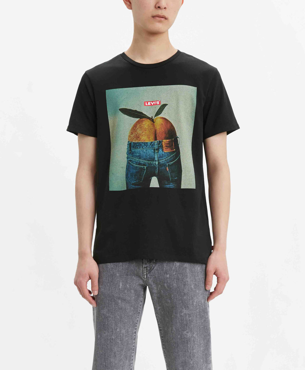 GRAPHIC CREWNECK TEE PEACH PHOTO SS MIN