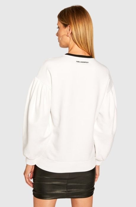 Women's Puffy Sleeve Logo Sweatshirt