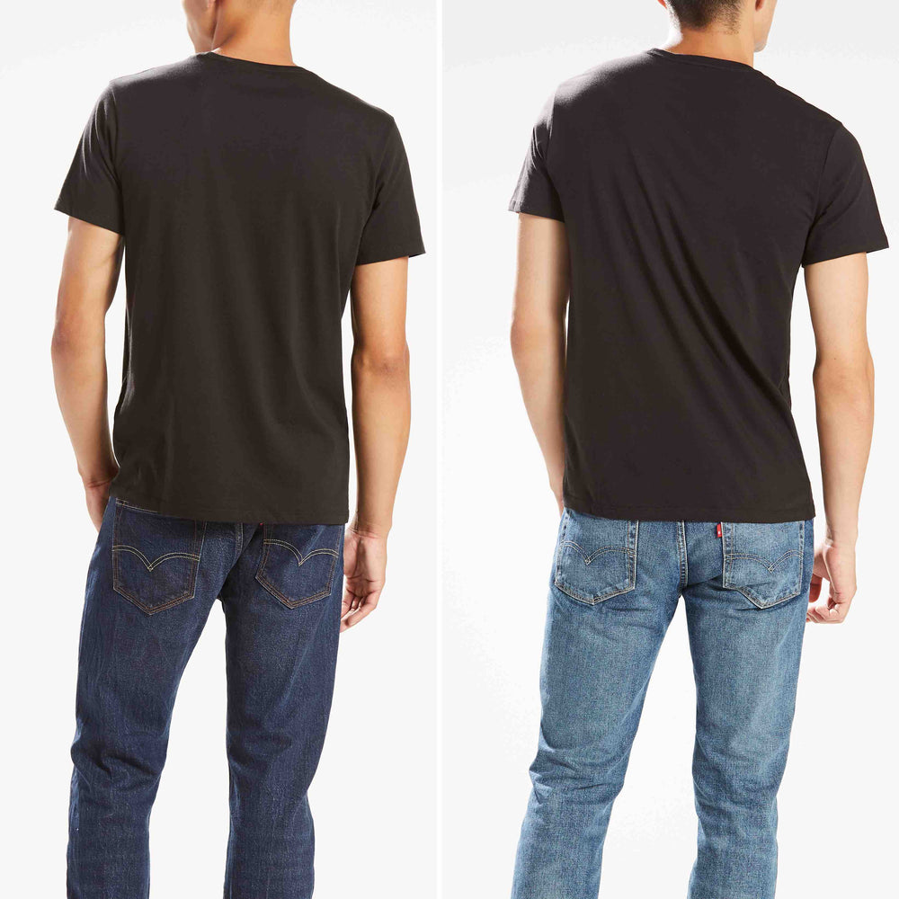 SLIM 2 PACK CREW TEE TWOPACK TEE BLACK
