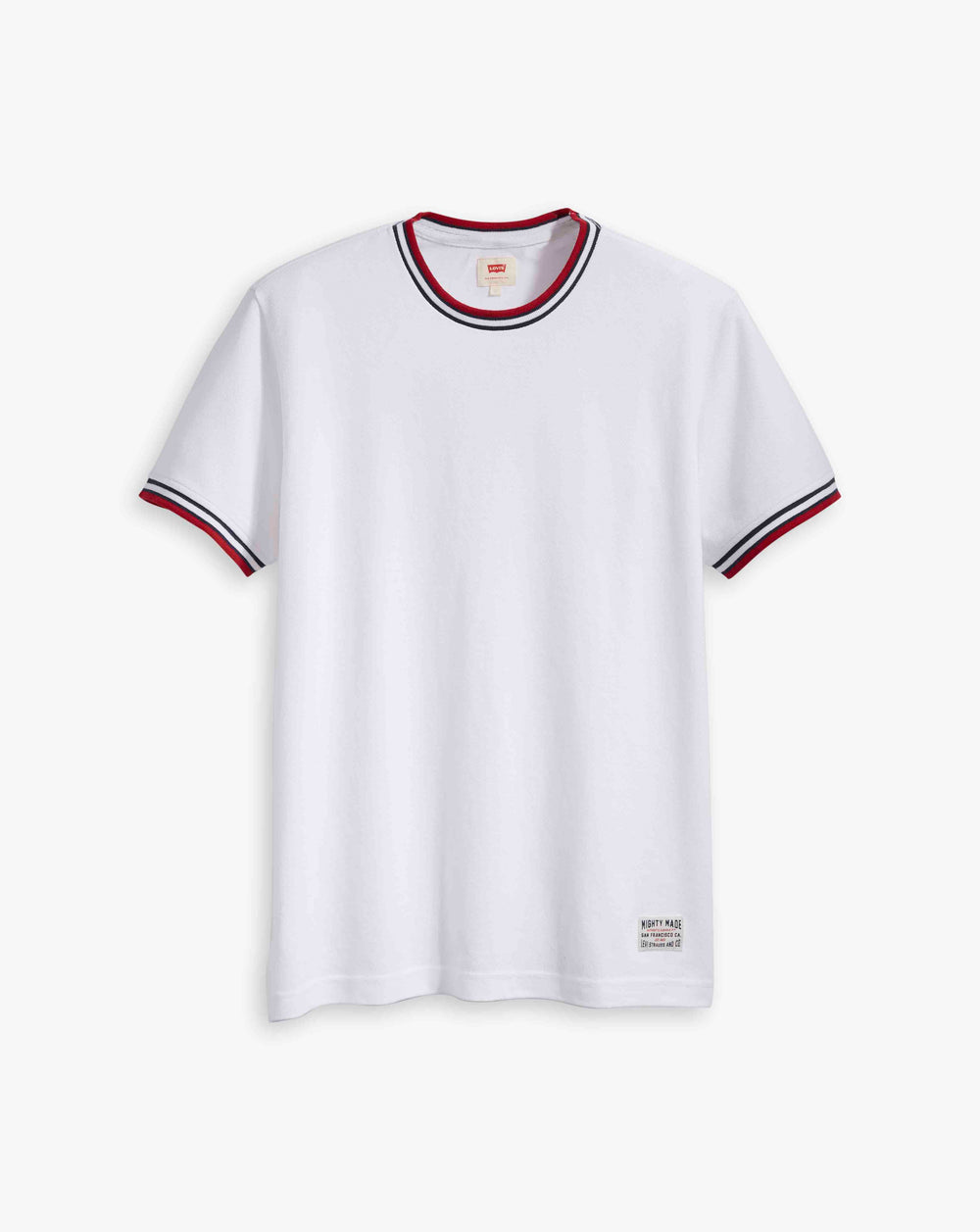 MIGHTY MADE TEXTURED TEE TIPPING WHITE