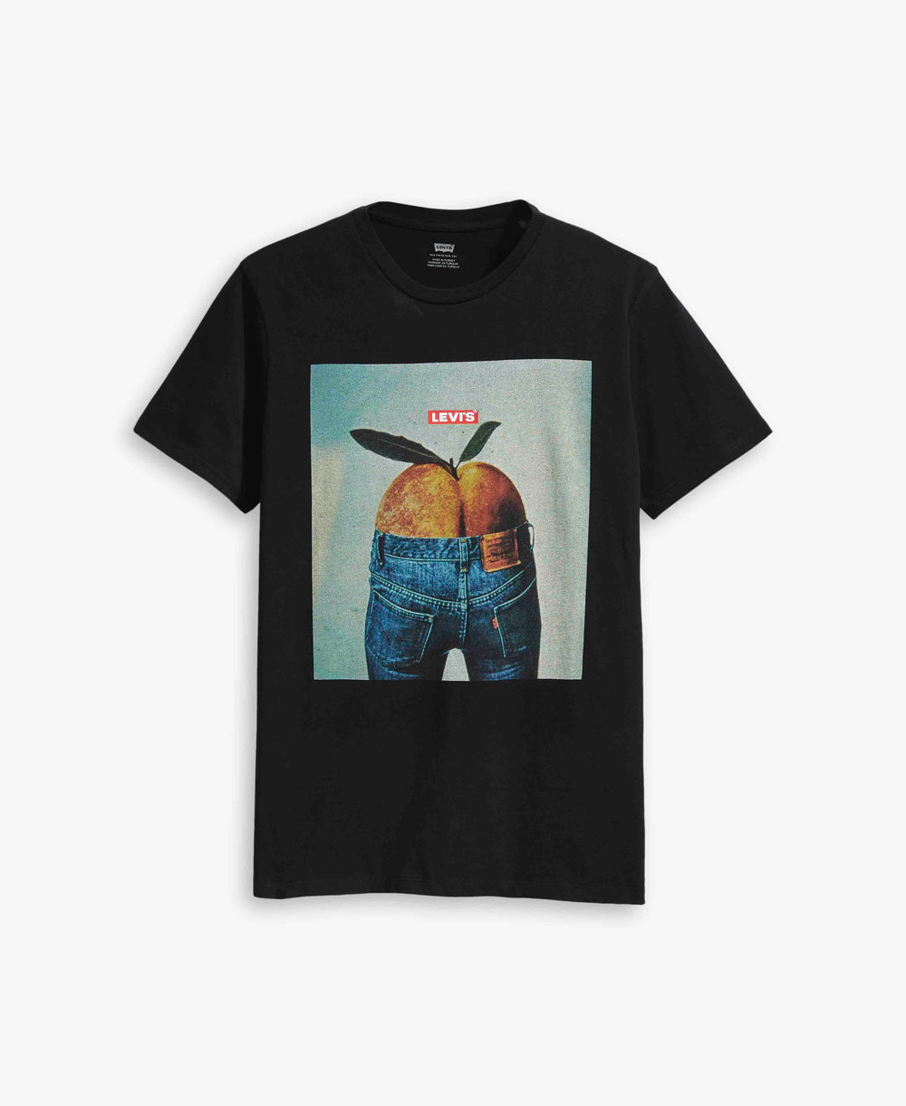 GRAPHIC CREWNECK TEE PEACH PHOTO SS MIN