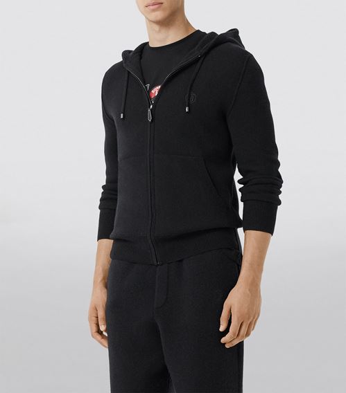 Burberry Cashmere Zip-Up Hoodie