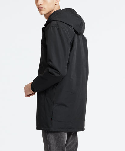 HOODED COACHS JACKET CAVIAR