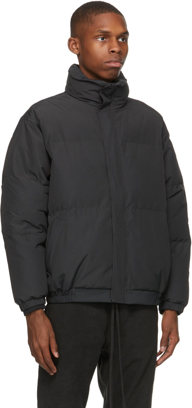 Black Nylon Puffer Jacket