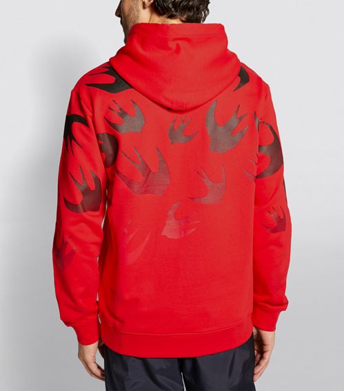 Alexander McQueen Faded Swallow Print Hoodie