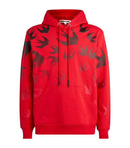 Alexander McQueen Faded Swallow Print Hoodie
