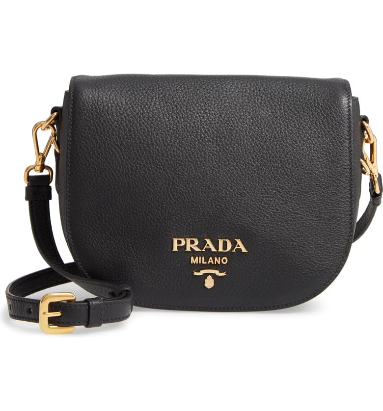 Prada Daino Messenger Leather Crossbody Bag