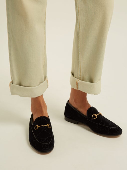 Gucci Jordaan GG velvet loafer