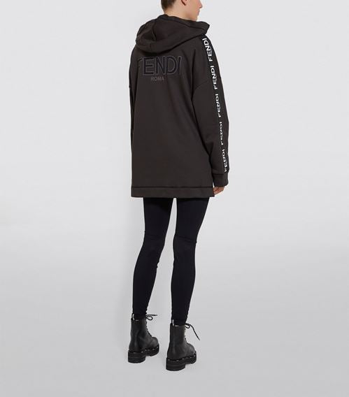 Fendi Logo Zip-Up Hoodie